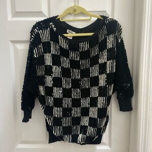 Vintage sequin checker board sweater from the 80s